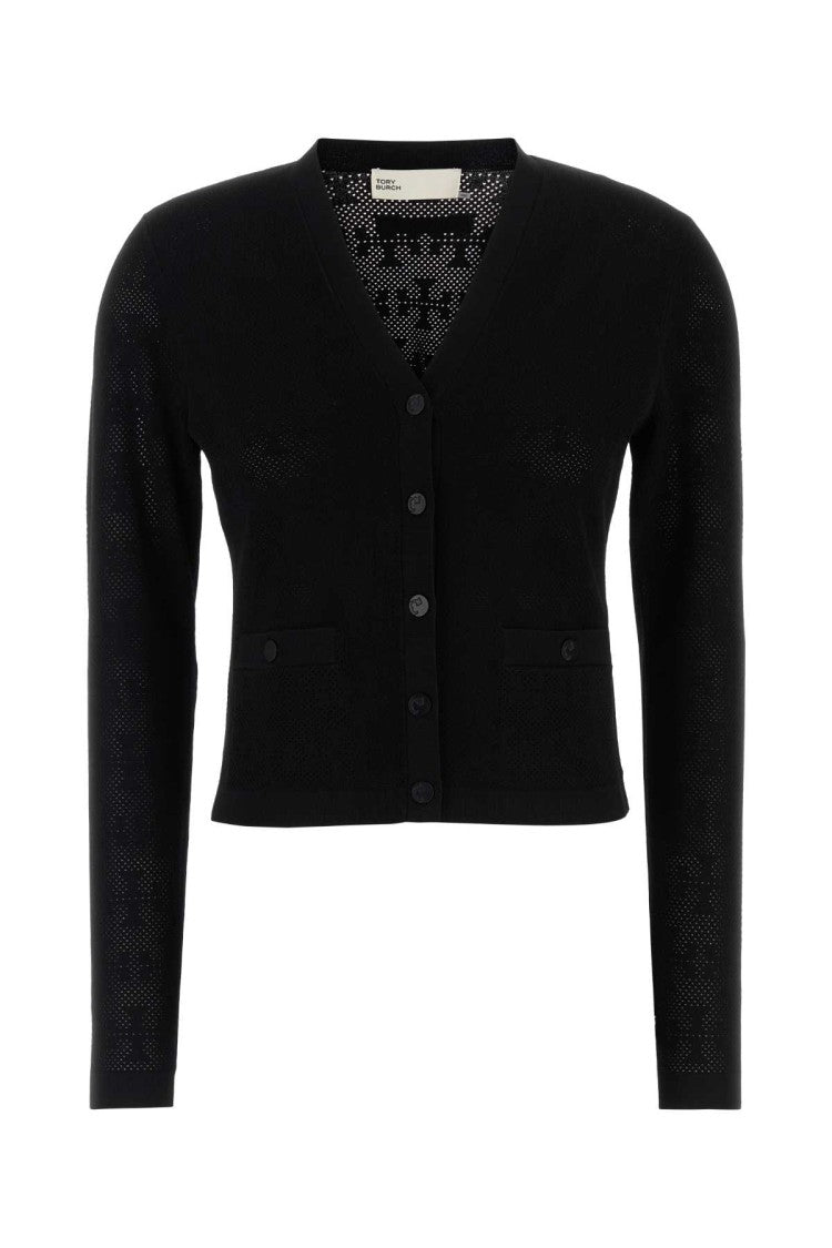 Tory Burch Black Viscose Blend Cardigan