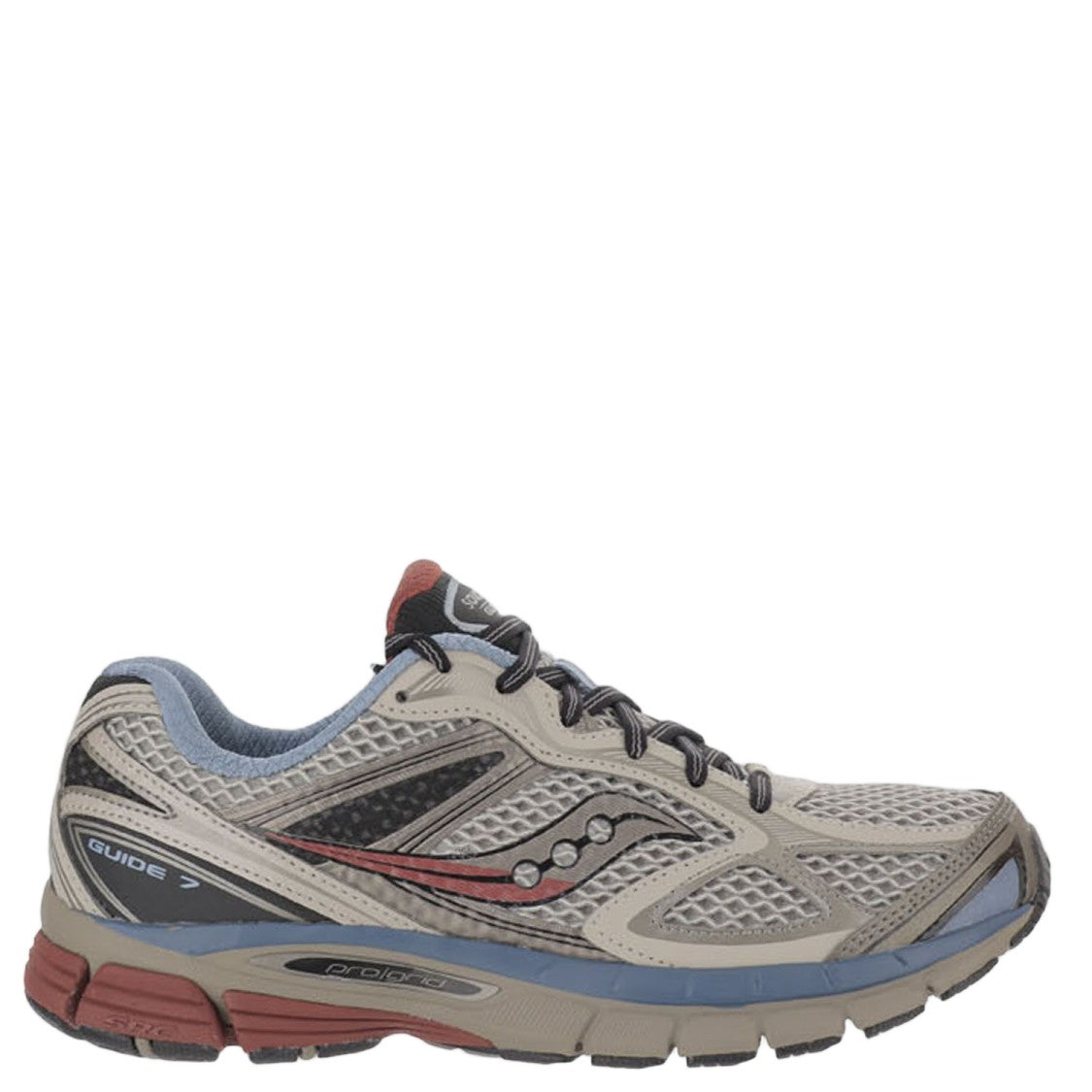 Saucony Multi-Panel Silver Sneakers With Breathable Mesh