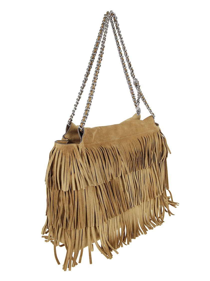 Tory Burch Fringe-Detail Bovine Suede Shopper Bag