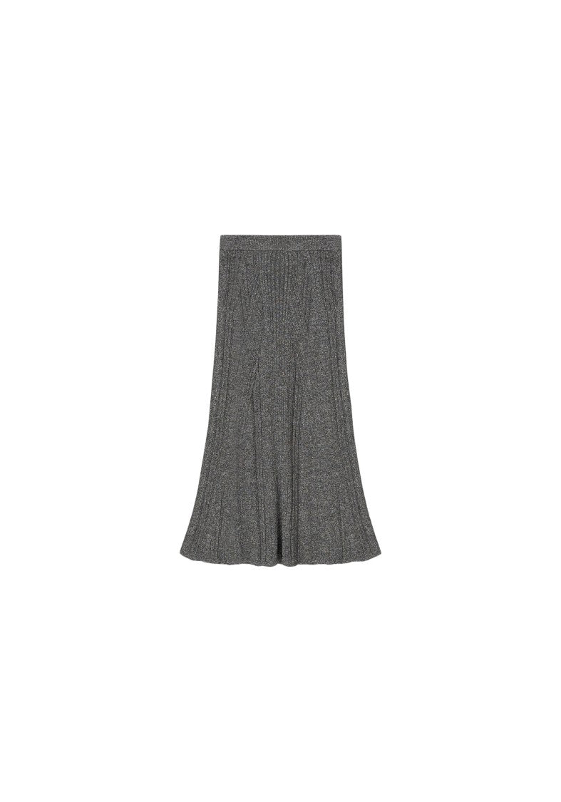 Aeron Mossy - Sparkly Ribbed Midi Skirt