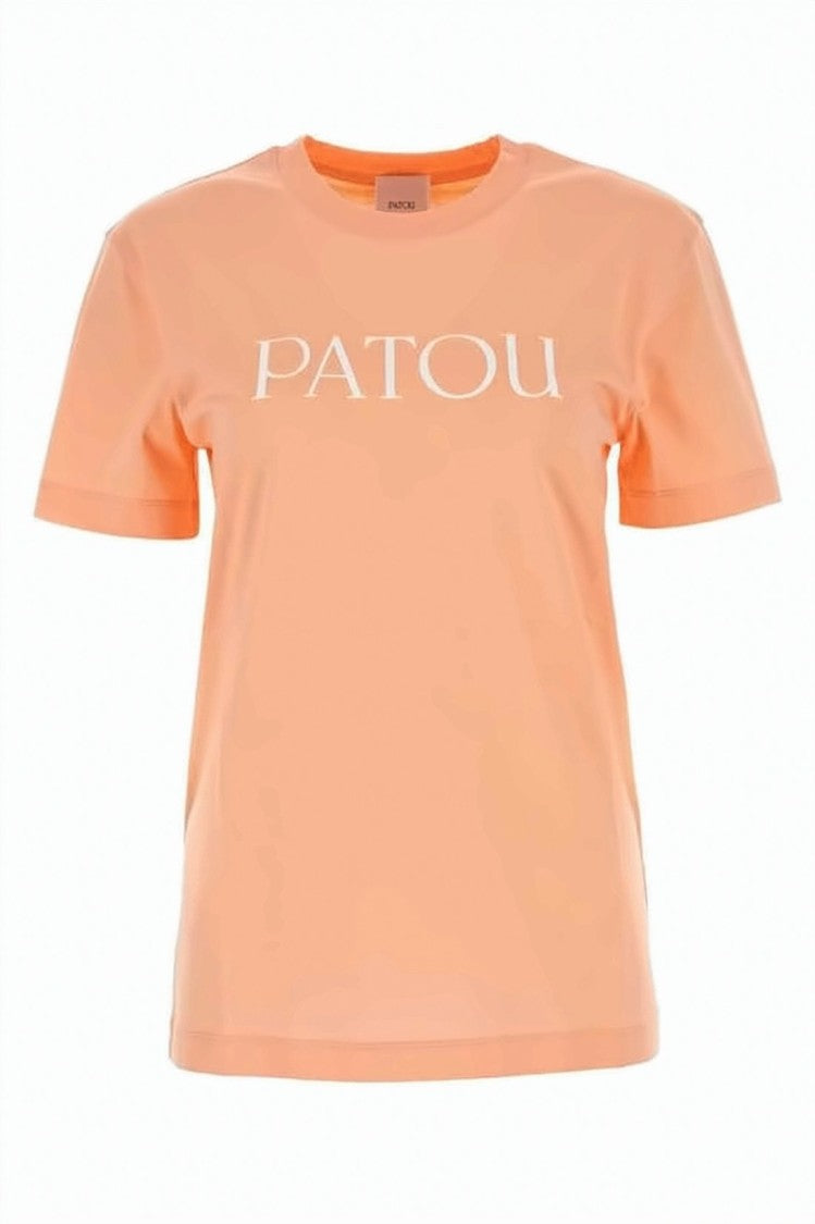 Patou Light Peach Logo-Print Short-Sleeve T-Shirt
