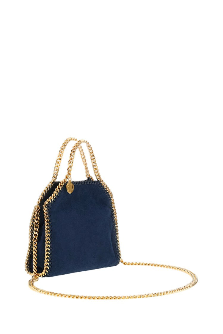 Stella Mccartney Blue Falabella Tiny Alter Suede Tote Bag
