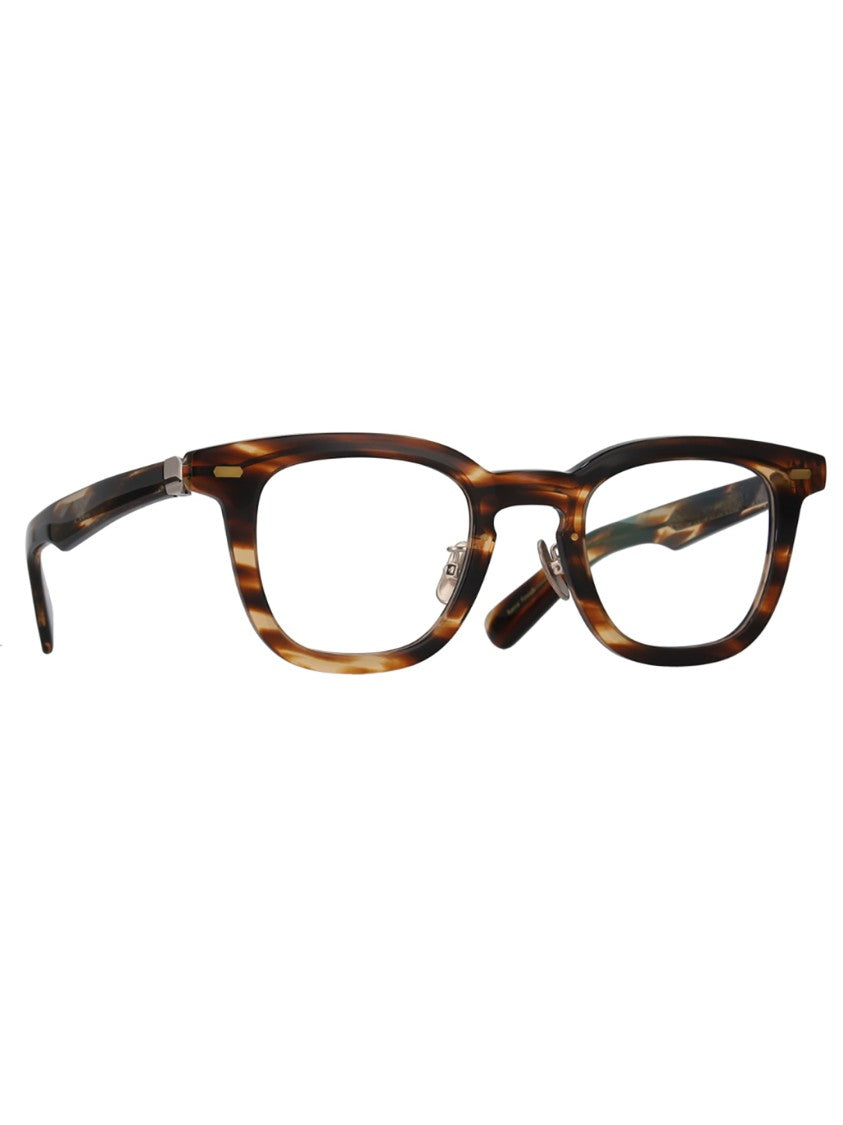 Yellows Plus Rectangular Brown Acetate Optical Frames With Refined Browline