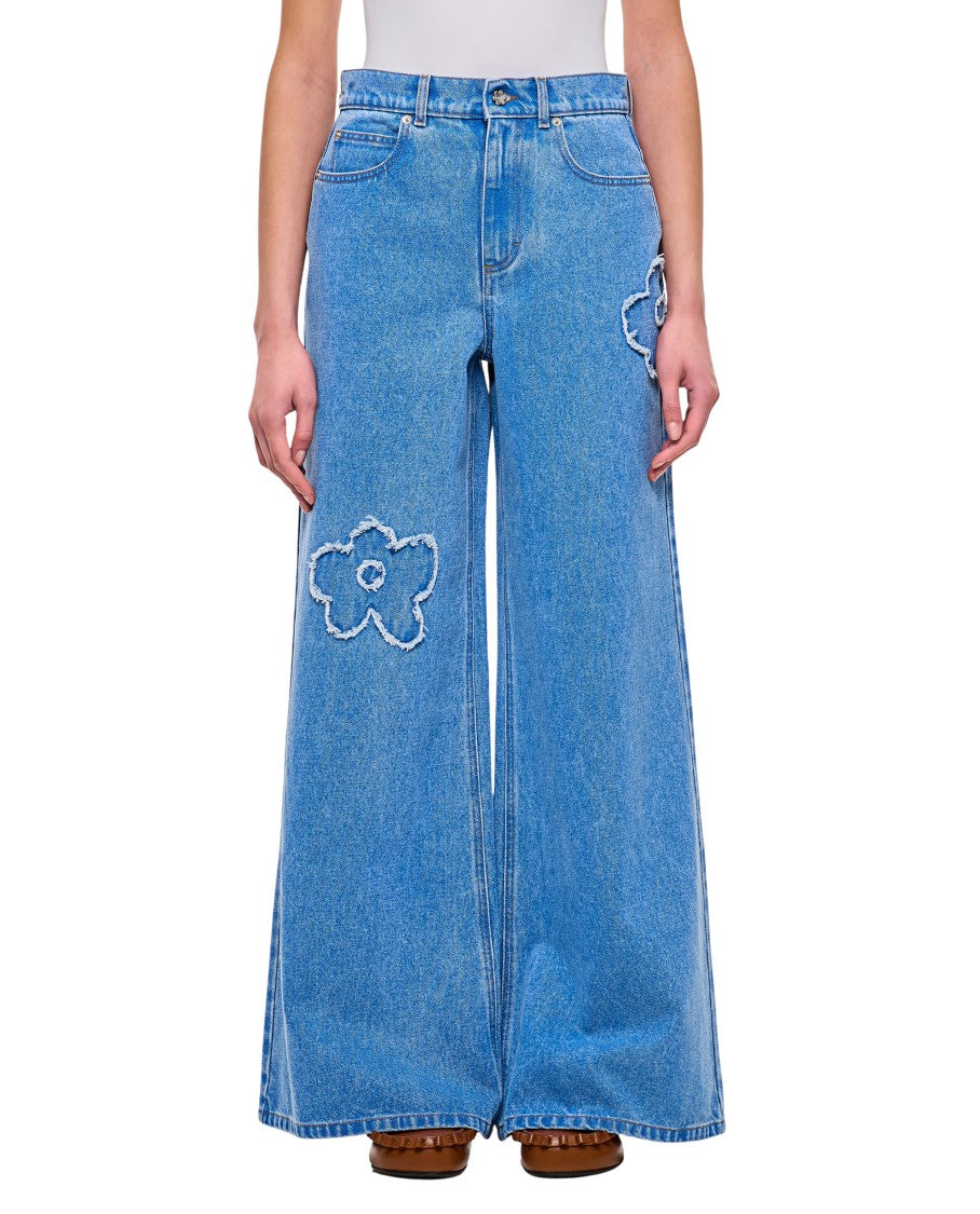 Marni Blue Wide-Leg Trousers