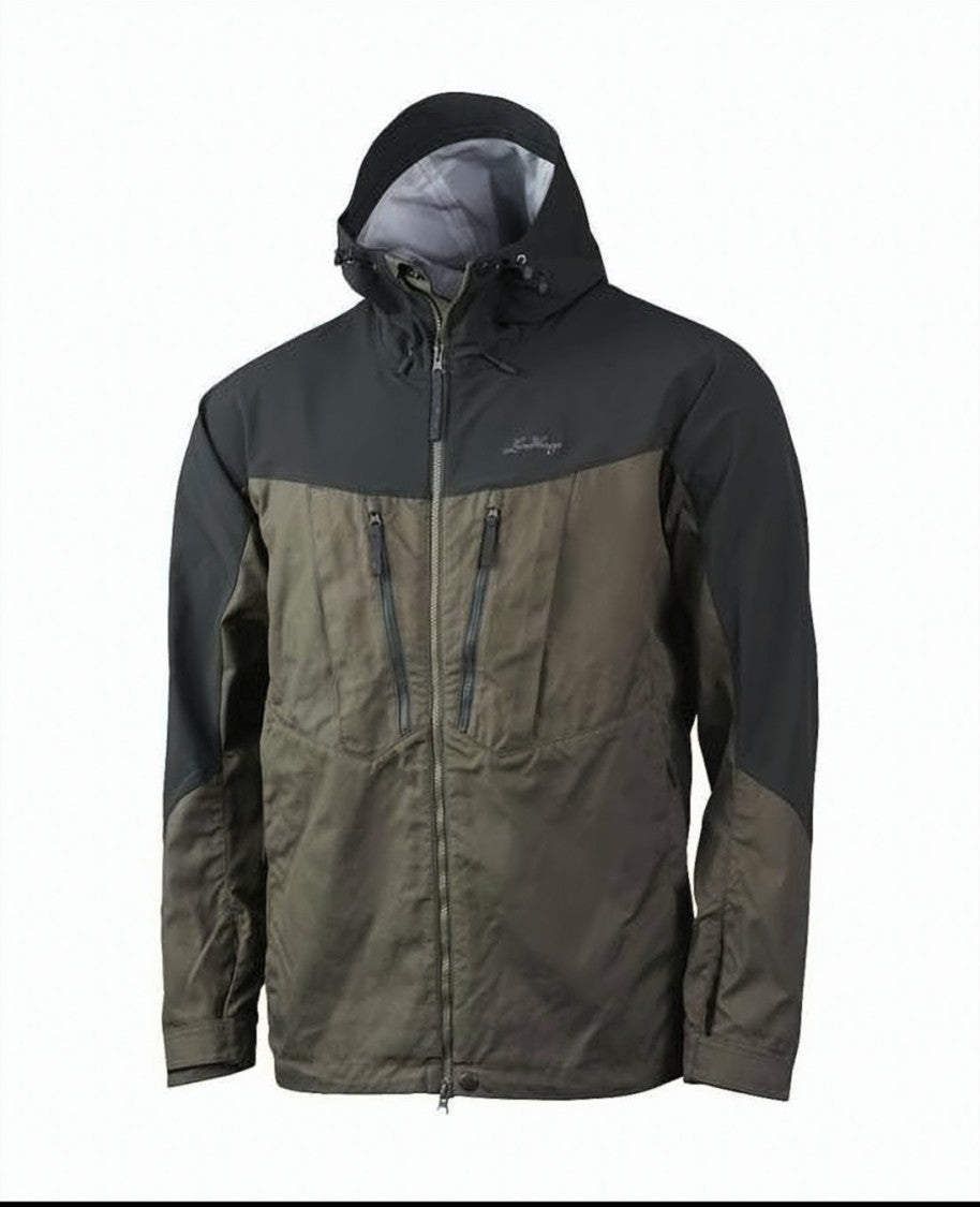 Lundhags Two-Tone Green Casual Jacket With Hood