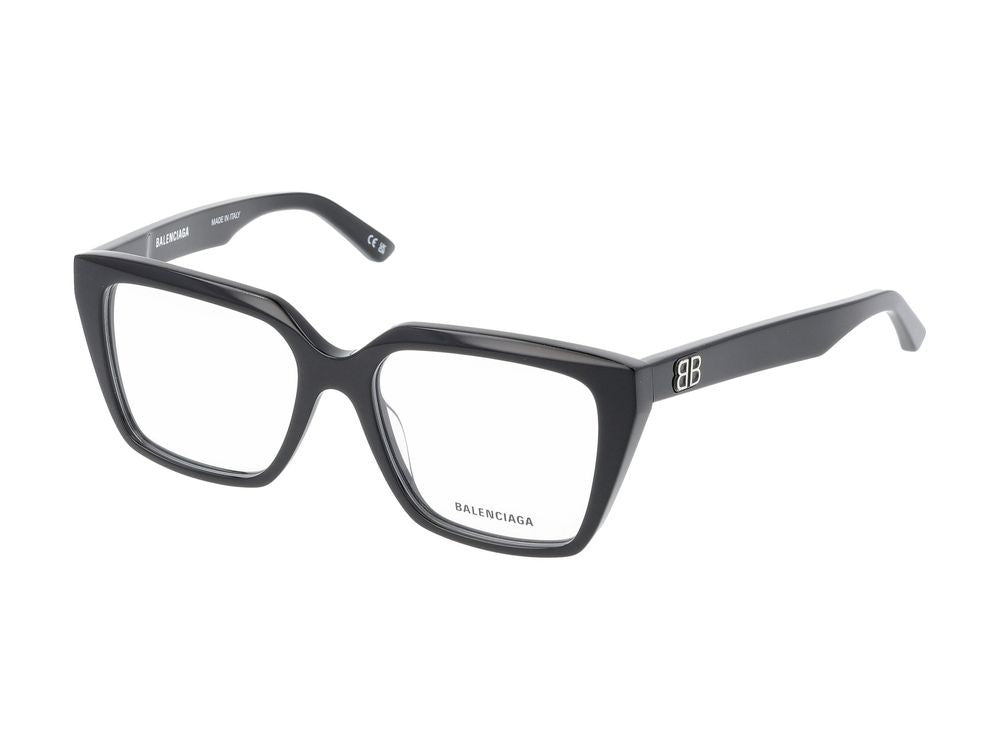 Balenciaga Eyeglasses Bb0130o 001 Black Black Transparent 53/17/145