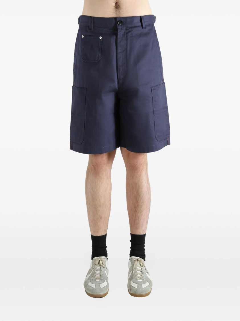 Givenchy Structured Denim Patch Pocket Cotton Shorts