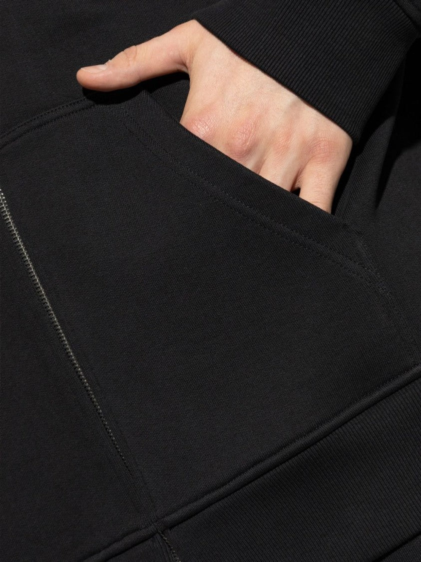 Givenchy Relaxed-Fit Black Zip-Up Hoodie With Drawstring Hood