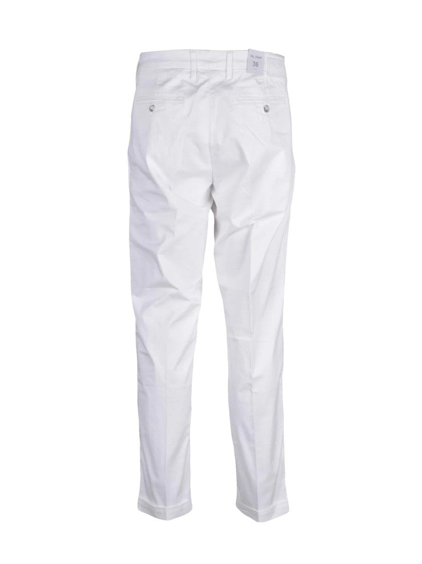 Re-Hash White Stretch Cotton Pants