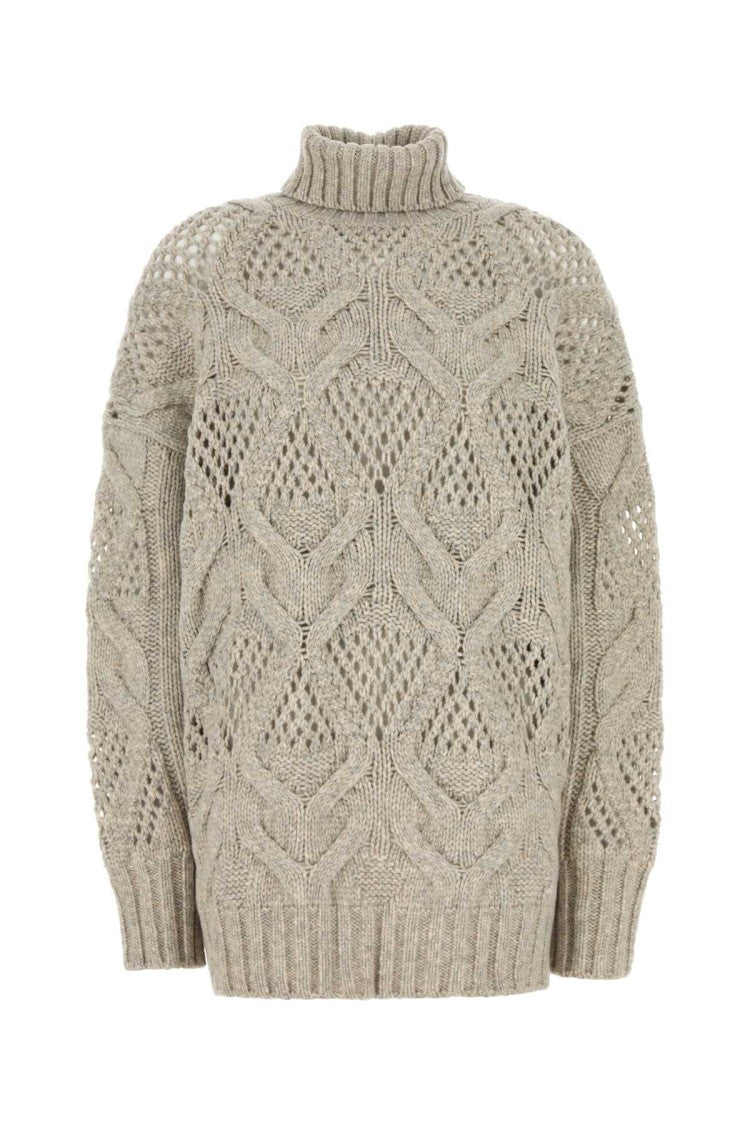 Sportmax Grey Wool Blend Edicola Oversize Sweater
