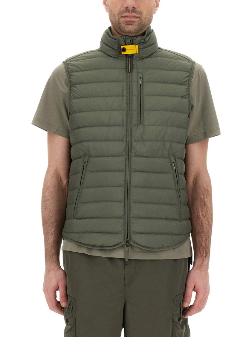 Parajumpers Quilted Sleeveless Vest With High Collar