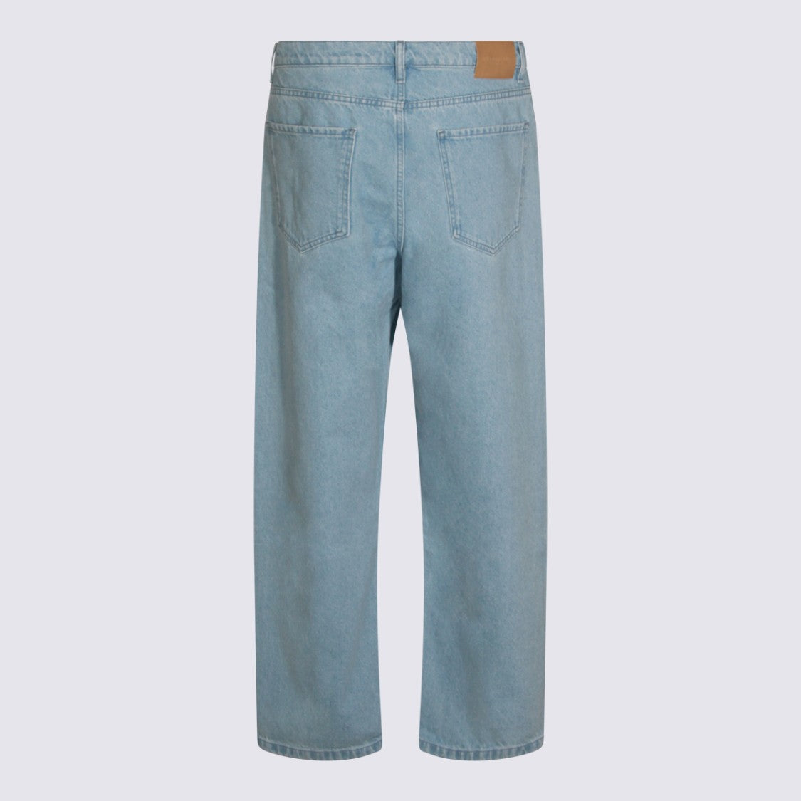 Maison Kitsuné Light Blue Straight-Leg Jeans With Traditional Five-Pocket Design