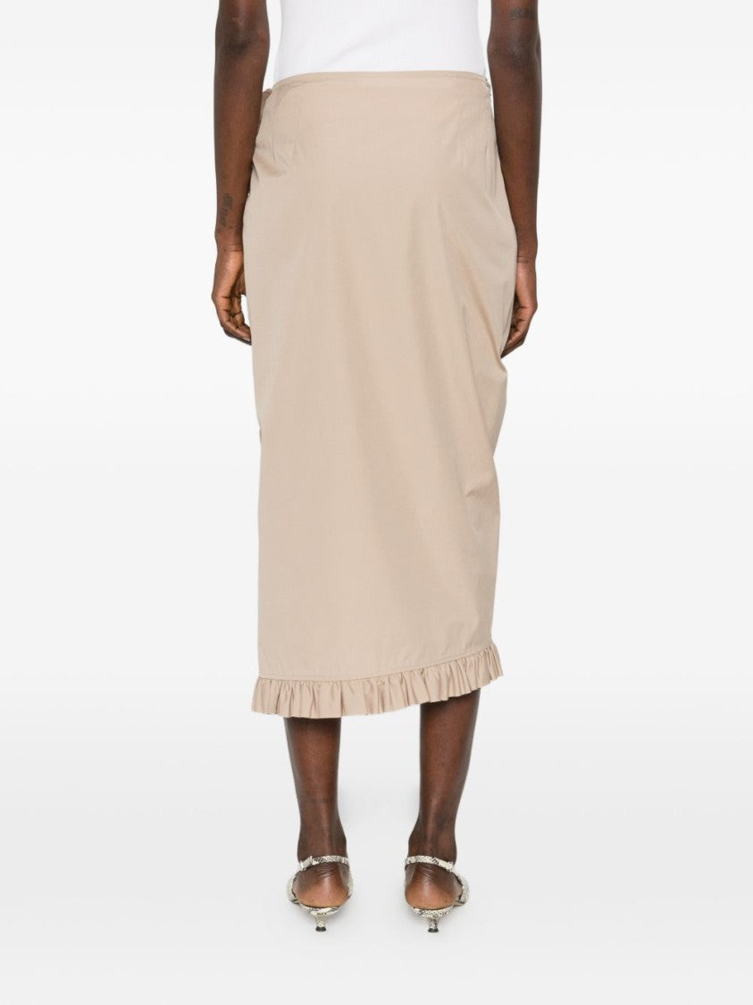 Dries Van Noten Asymmetrical Ruffled Midi Skirt