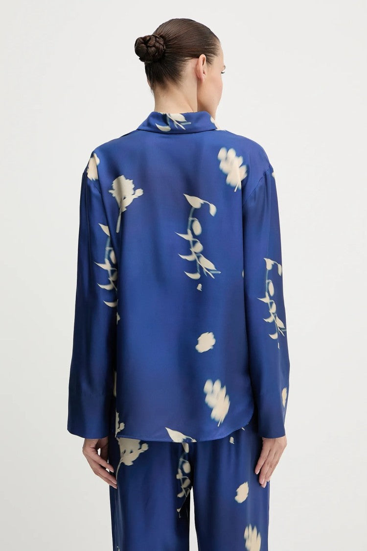 Max Mara Refined Silk Shirt With Floral Pattern