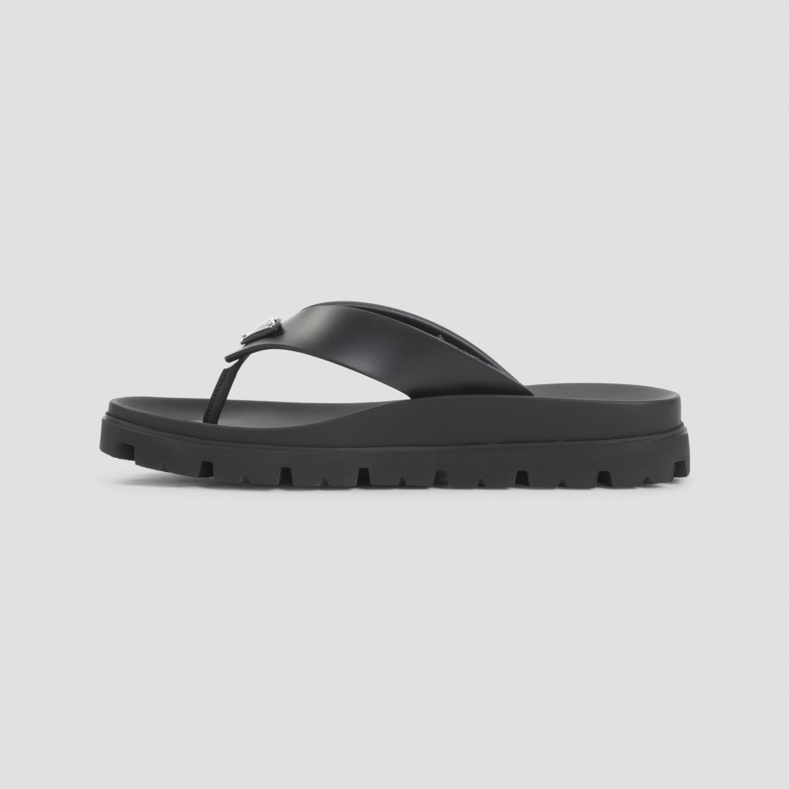 Prada Matte Black Eva Sandals
