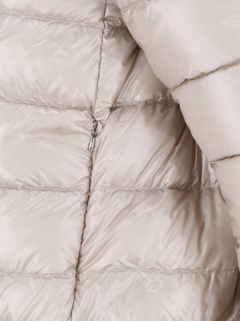 Herno Cream Hooded Waterproof Down Jacket