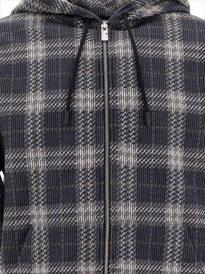 Burberry Hooded Sweatshirt With Iconic Check Pattern