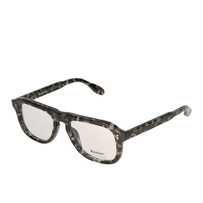 Kador Bravo Rectangular Marbled Frame Eyeglasses With Silver-Tone Details