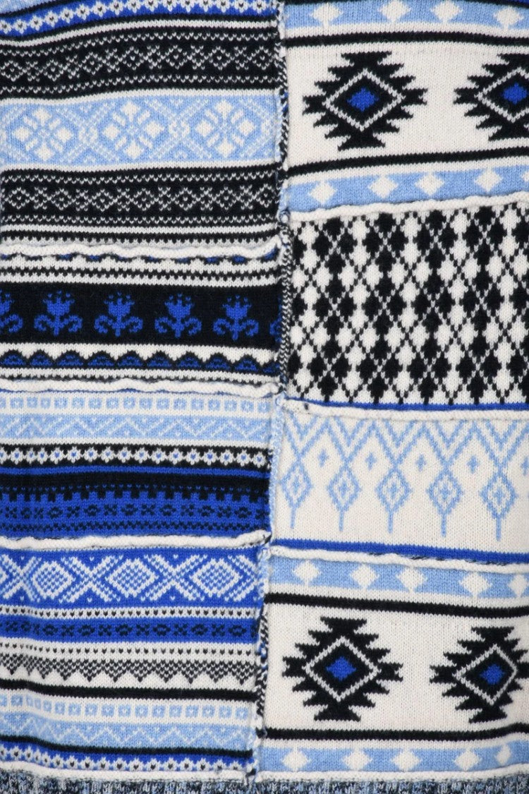 Ballantyne Crew Neck Wool Sweater - Blue/Light Blue