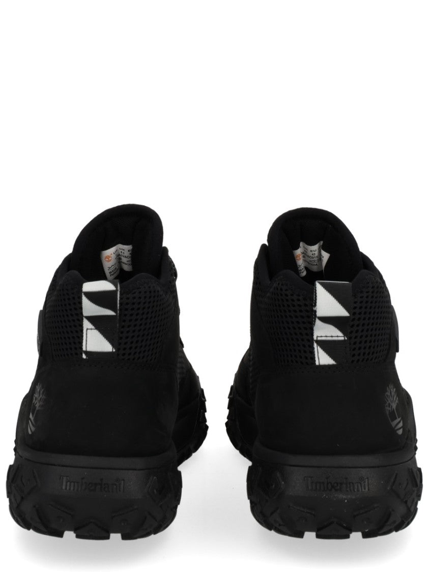 Timberland Premium Leather Sneakers With Textured Sole And Branded Accents