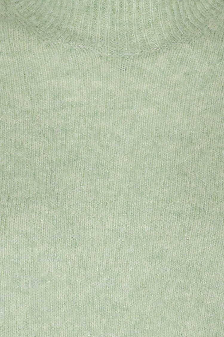 Roberto Collina Sage-Green Three-Quarter Sleeve Cashmere-Blend Turtleneck