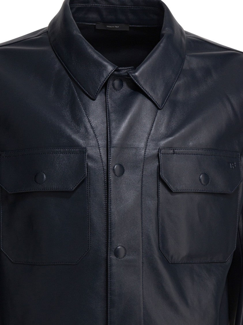 Tom Ford Leather Overshirt Jacket
