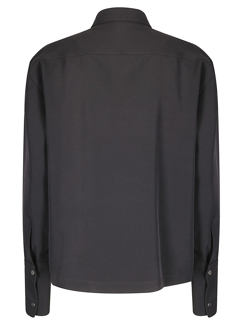 The Latest Black Long-Sleeved Shirt With Classic Collar