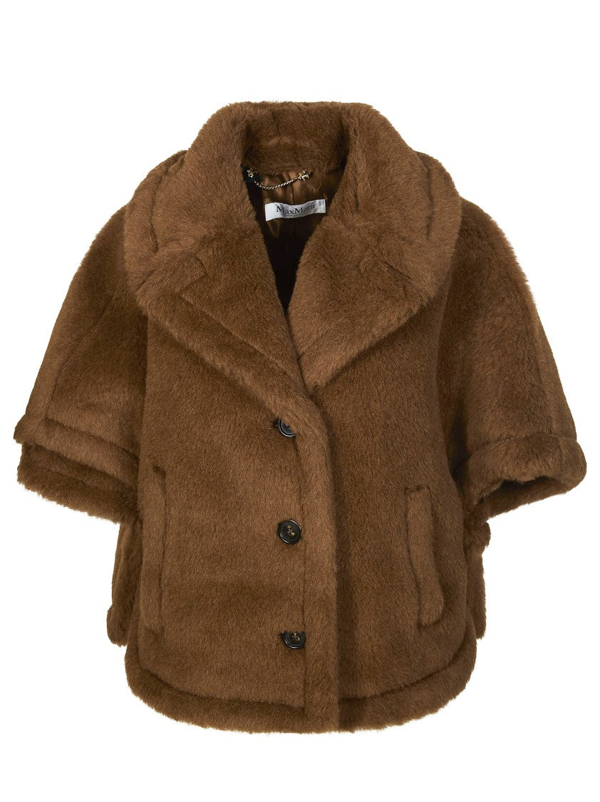 Max Mara Brown Corvino4 Plush Short Cape