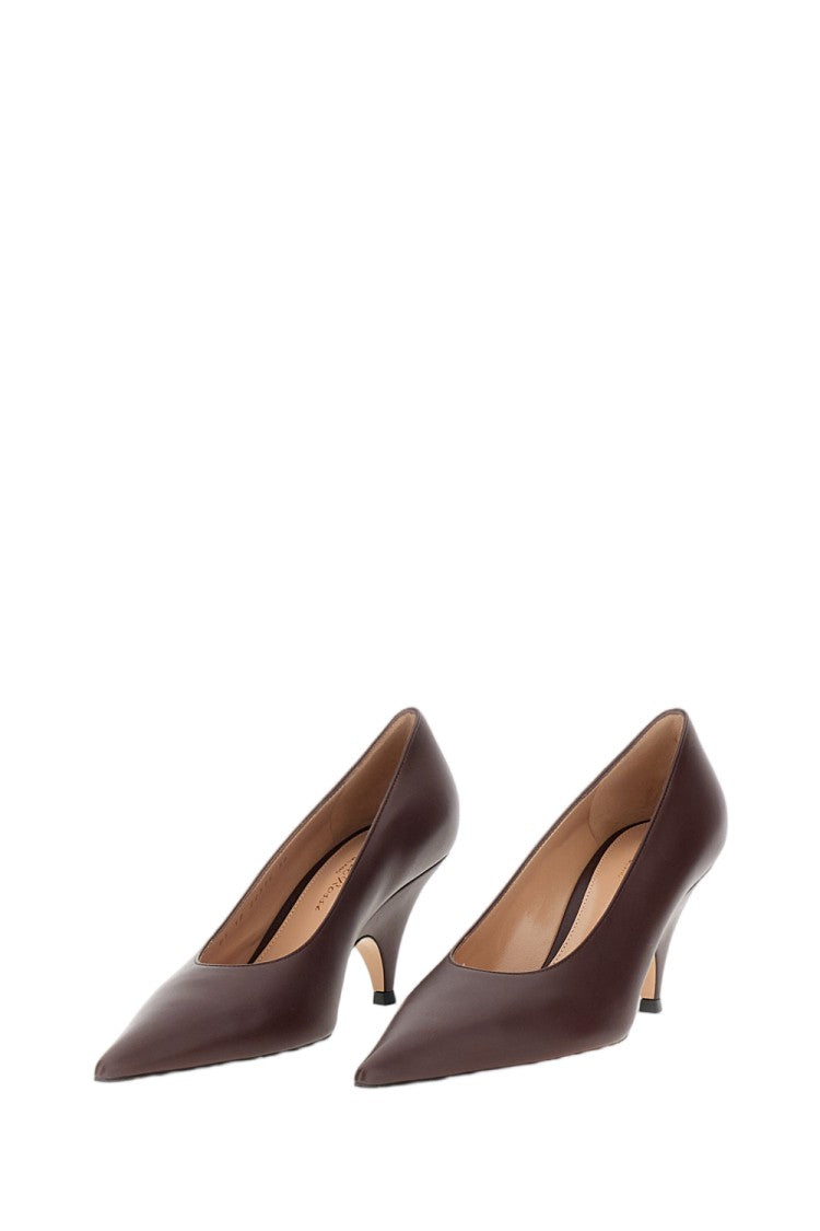 Gianvito Rossi Burgundy Sofia Calf Leather Pumps