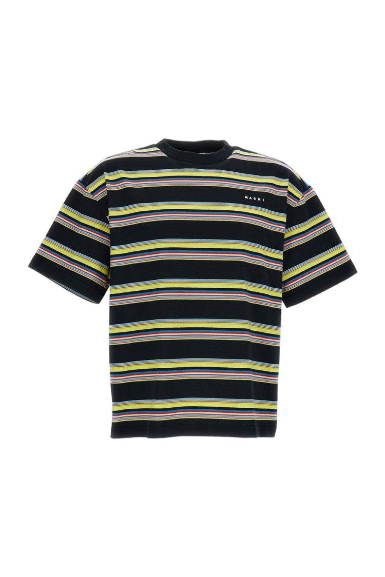 Marni Multicolor Striped Cotton T-Shirt