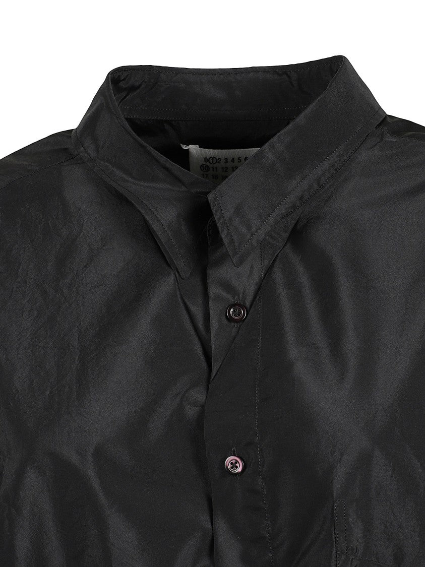 Maison Margiela Black Oversized Shirt With Classic Collar