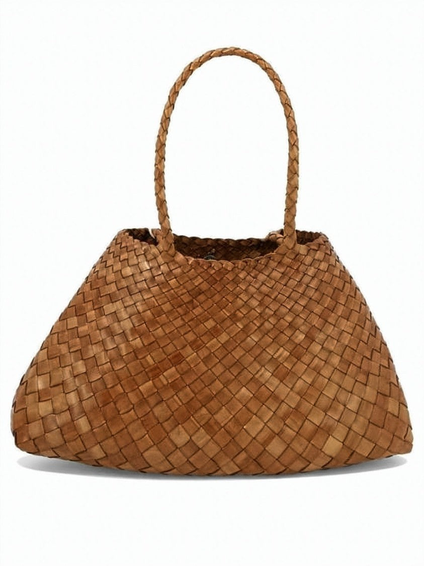 Dragon Diffusion Spacious Woven Buffalo Leather Tote