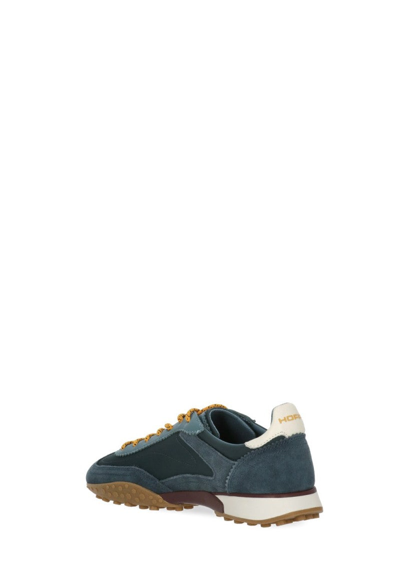 Hoff Blue Vibrant Orange Accents Suede Sneakers