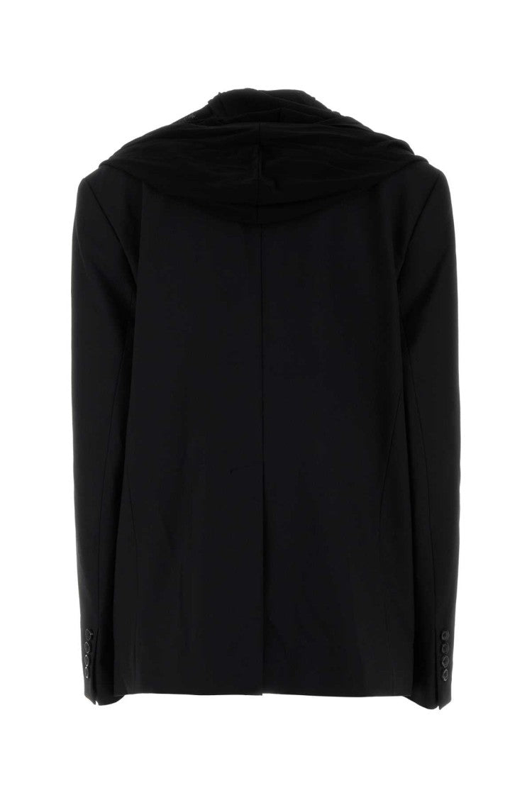 Y/Project Black Stretch Twill Oversize Blazer