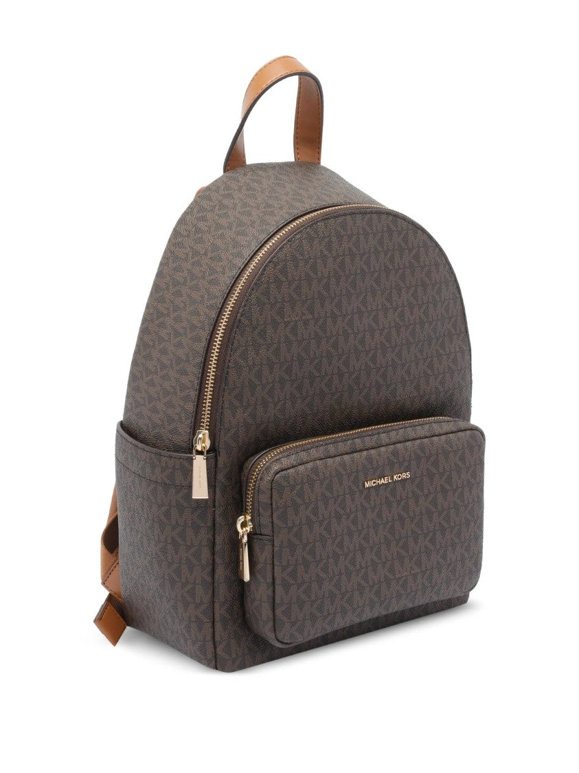 Michael Kors Dark Brown Monogram Pattern Backpack