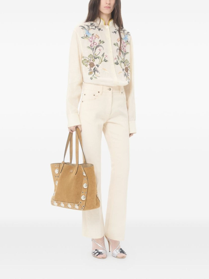 Valentino Garavani Straight-Leg Trousers With Flared Hem