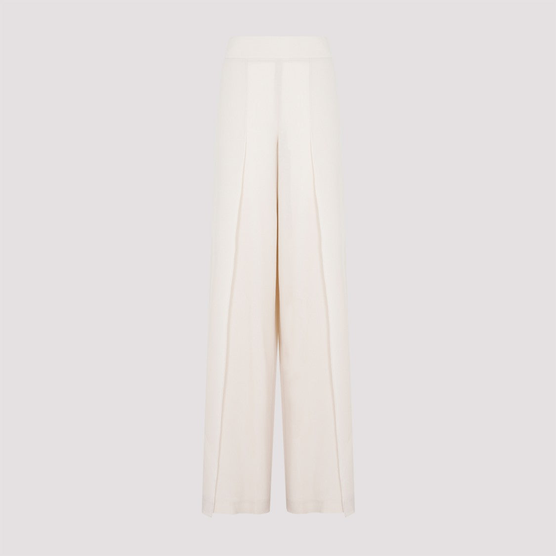 Akris Greige Silk Fellia Chiffon Pants