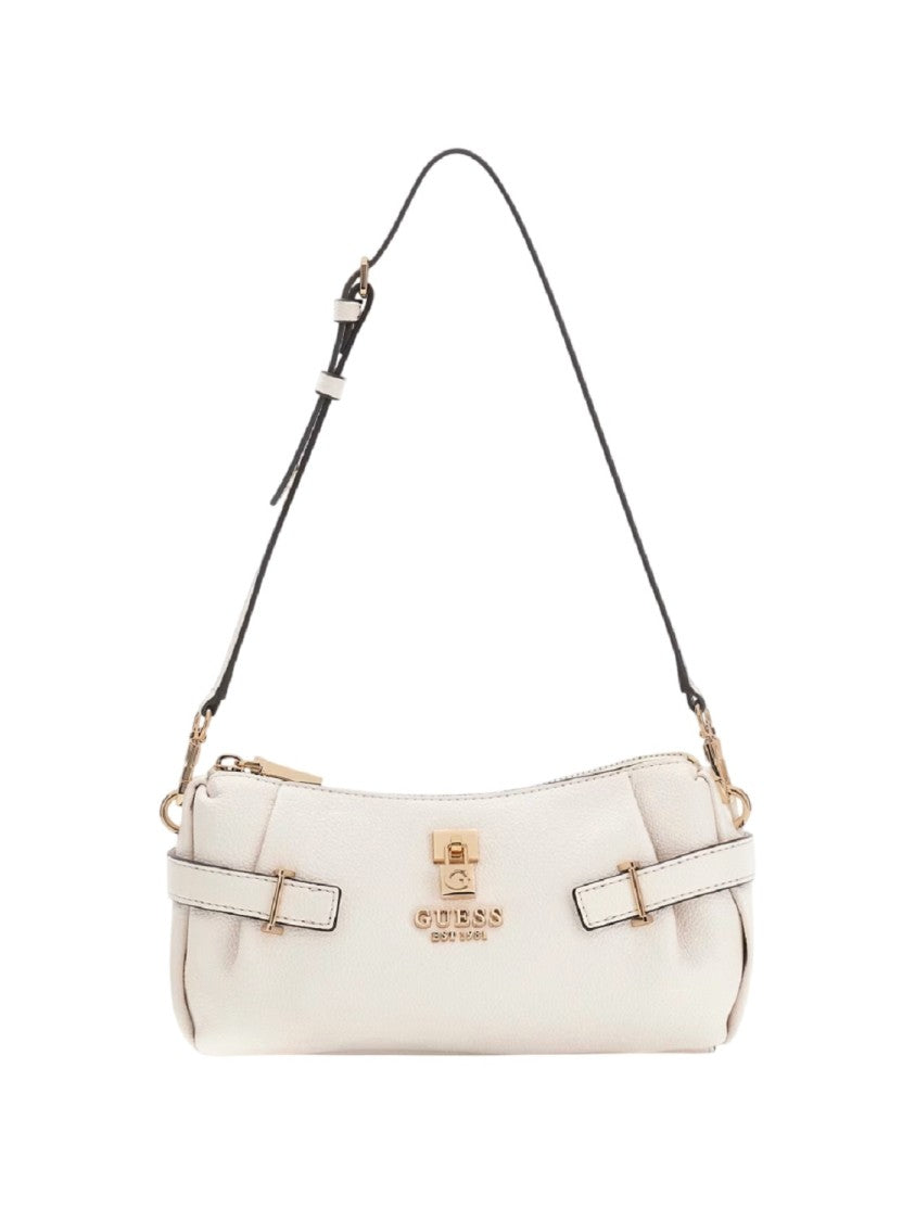 Guess Faux Leather Zip Shoulder Bag