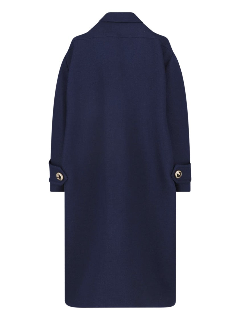 Balenciaga Double-Breasted Wool Peacoat