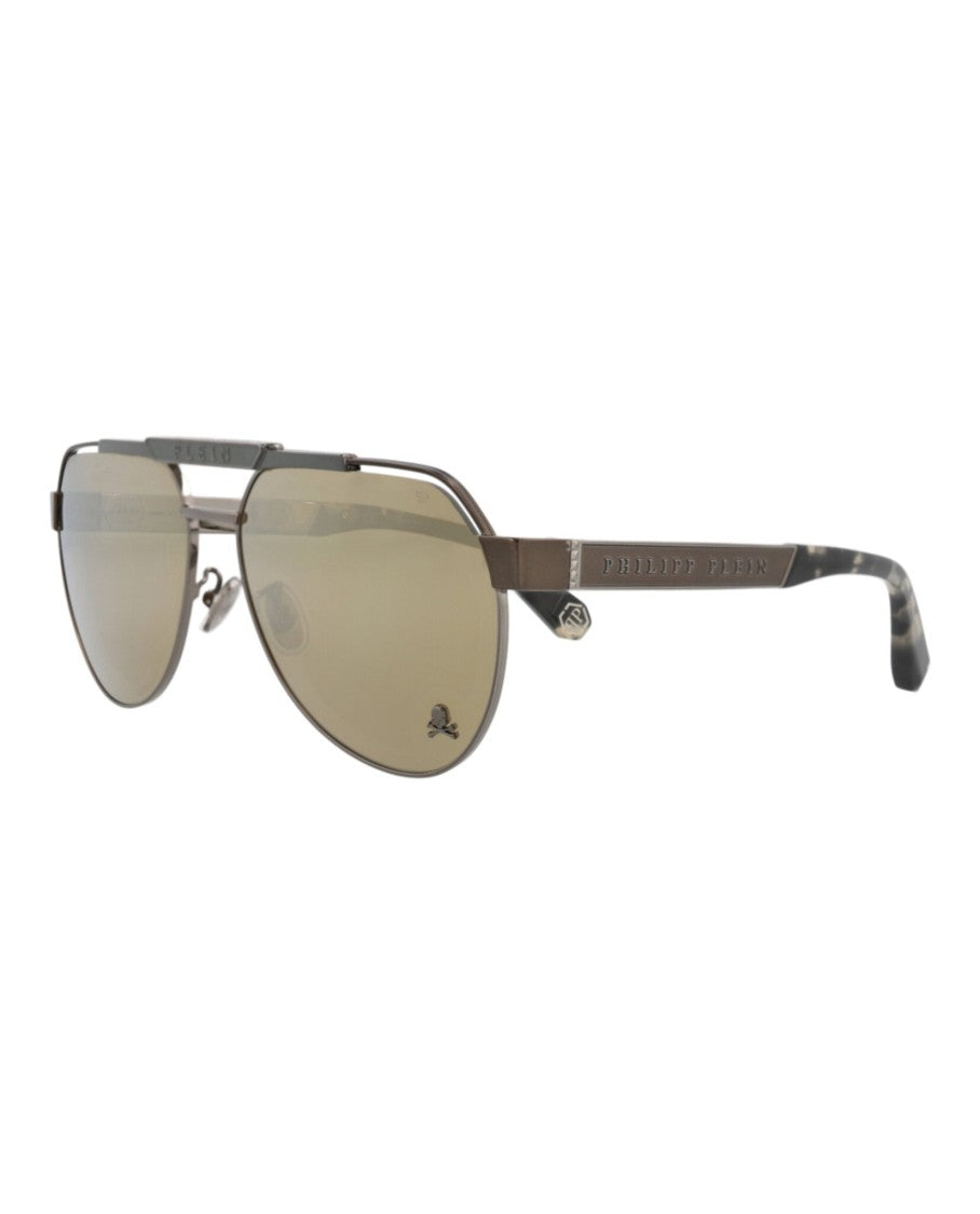 Philipp Plein Aviator-Frame Acetate Sunglasses With Tortoiseshell Accents
