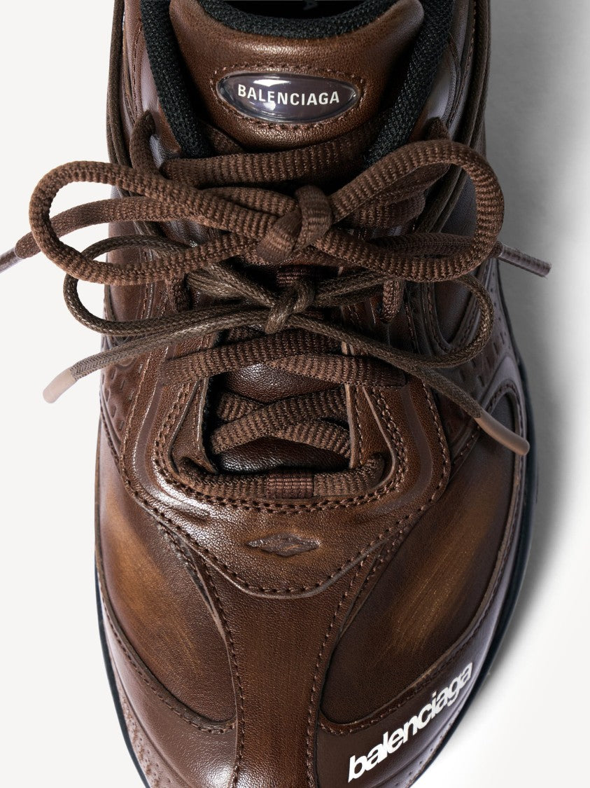 Balenciaga Radar Leather Brown Leather Shoes