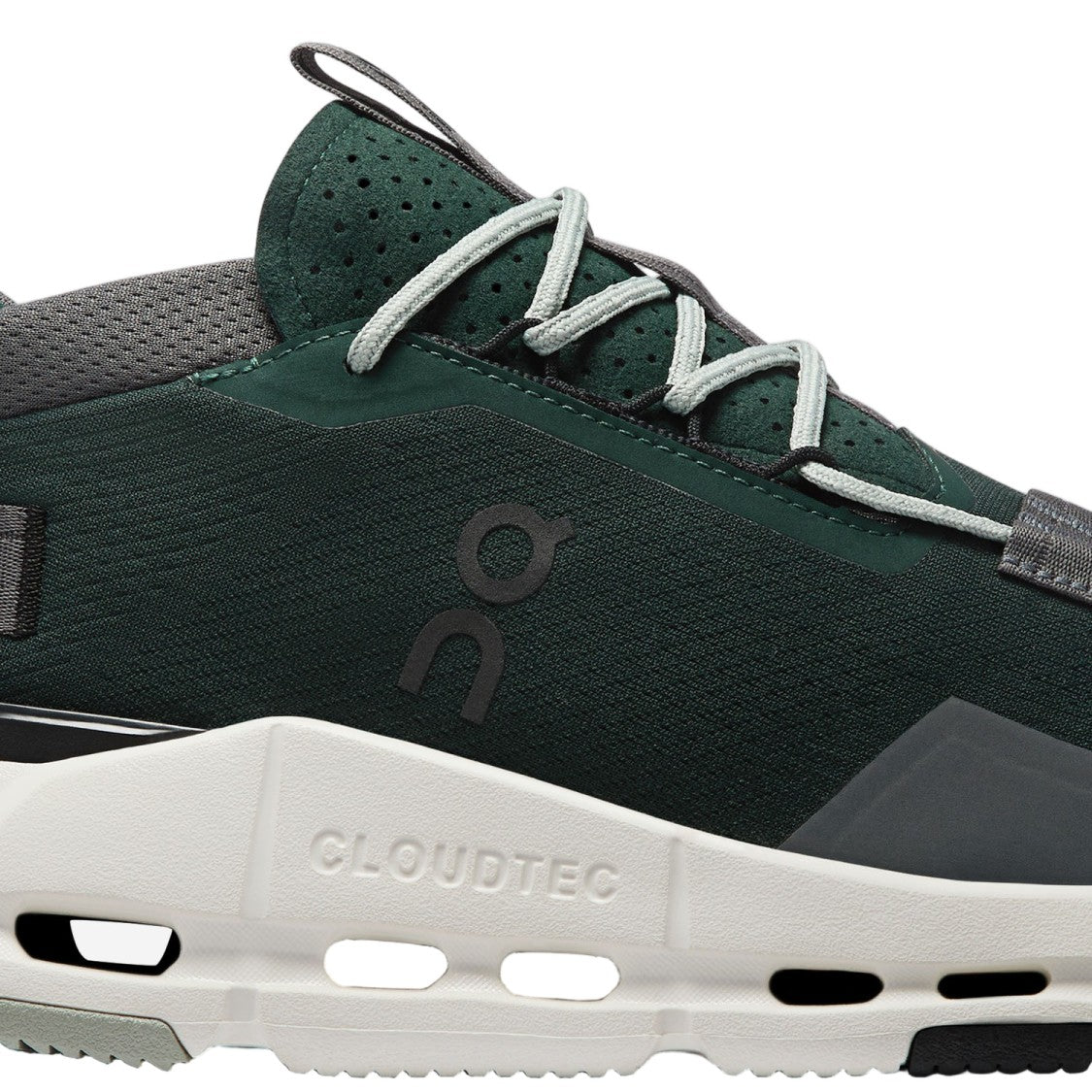 On Running Dark Green Stretch Nylon Sneakers