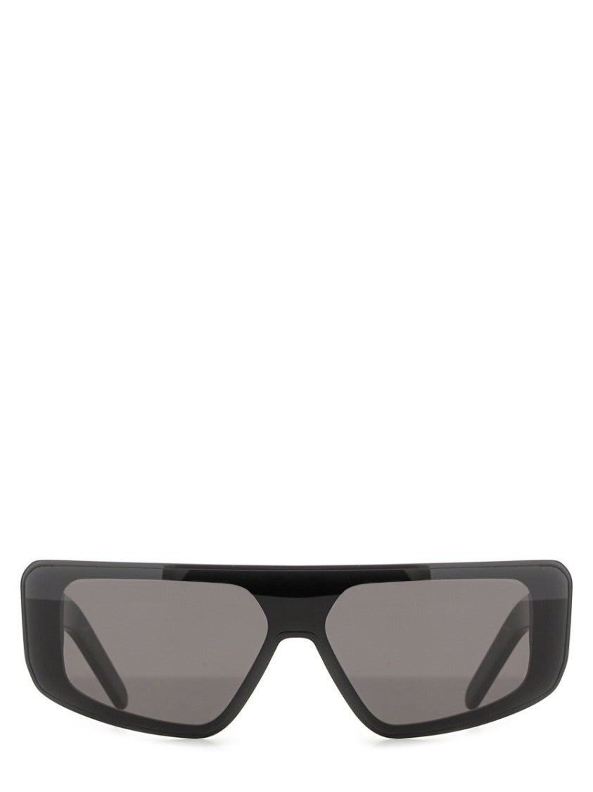 Rick Owens Angular Black Acetate Sunglasses