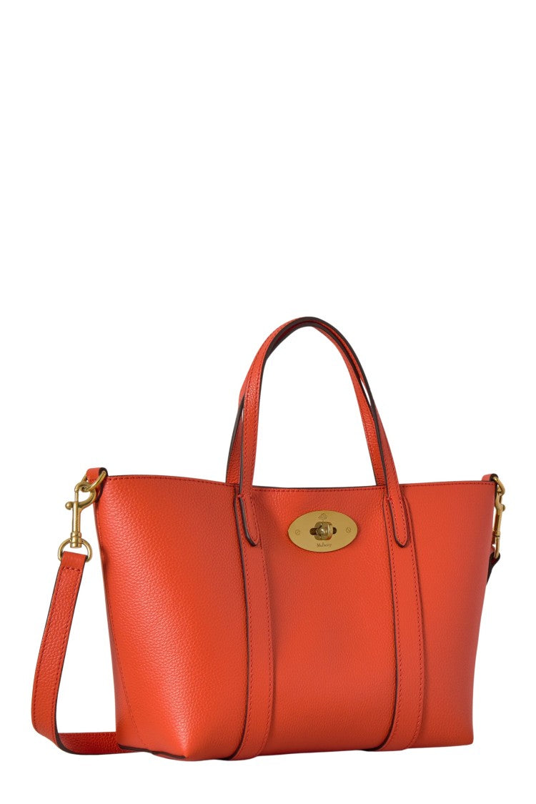 Mulberry Mini Bayswater Tote Bag In Textured Leather With Gold Hardware