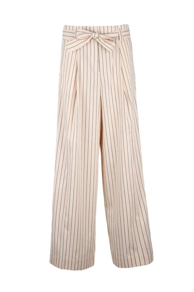 Roberto Collina High-Waisted Pinstripe Palazzo Pants
