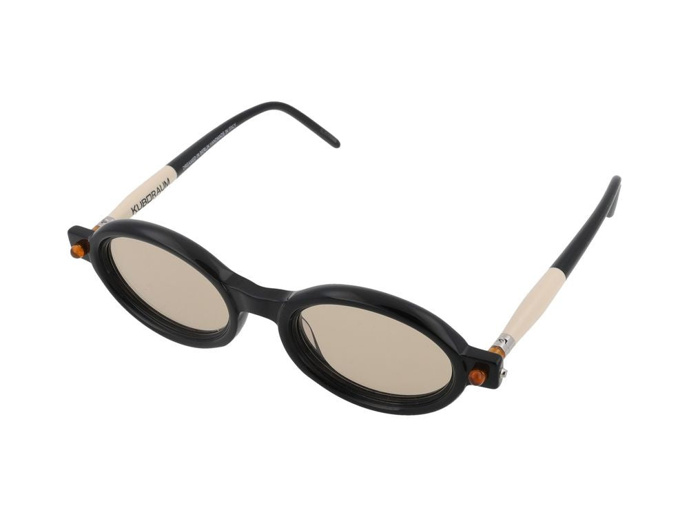 Kuboraum Acetate Titanium Accent Oval-Frame Sunglasses