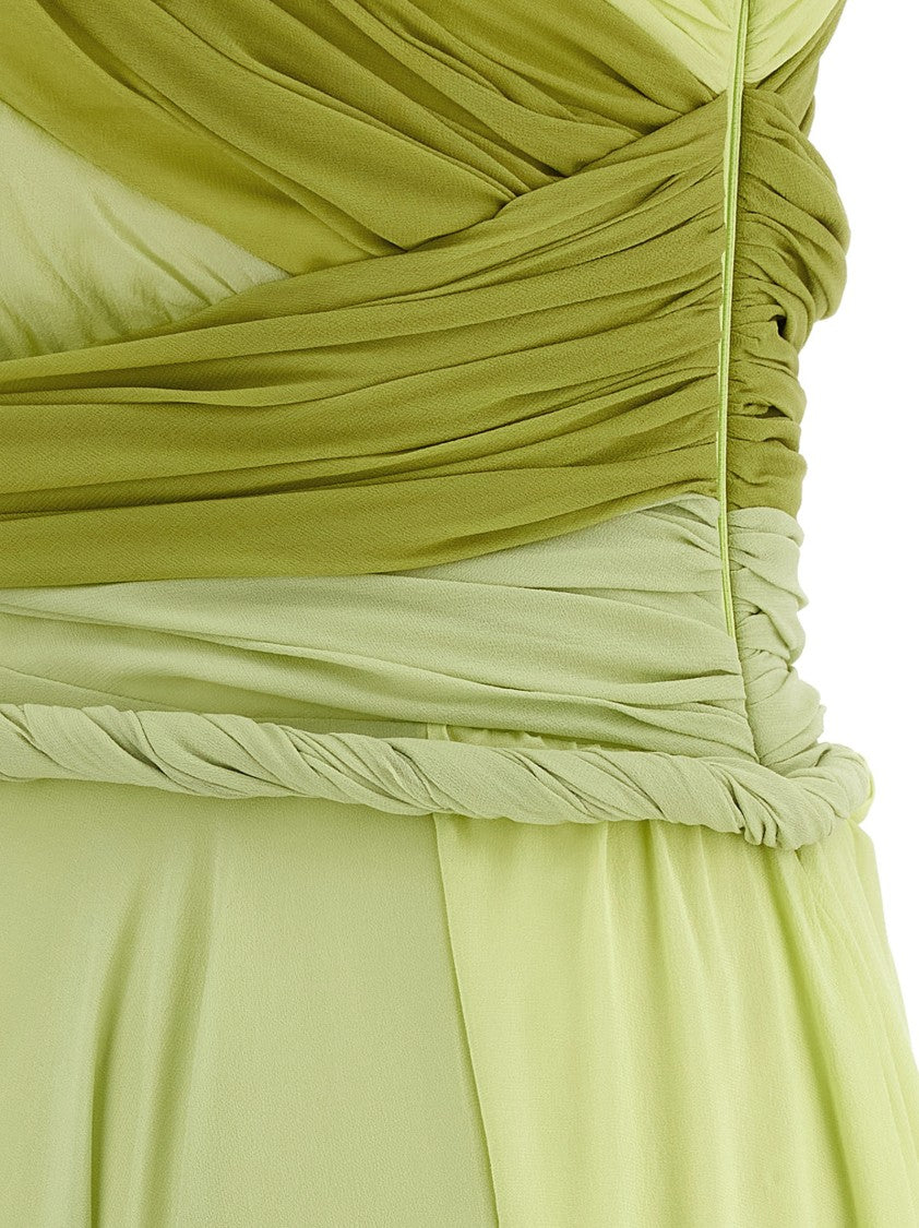 Giambattista Valli One-Shoulder Silk Maxi Dress With Torch Detail