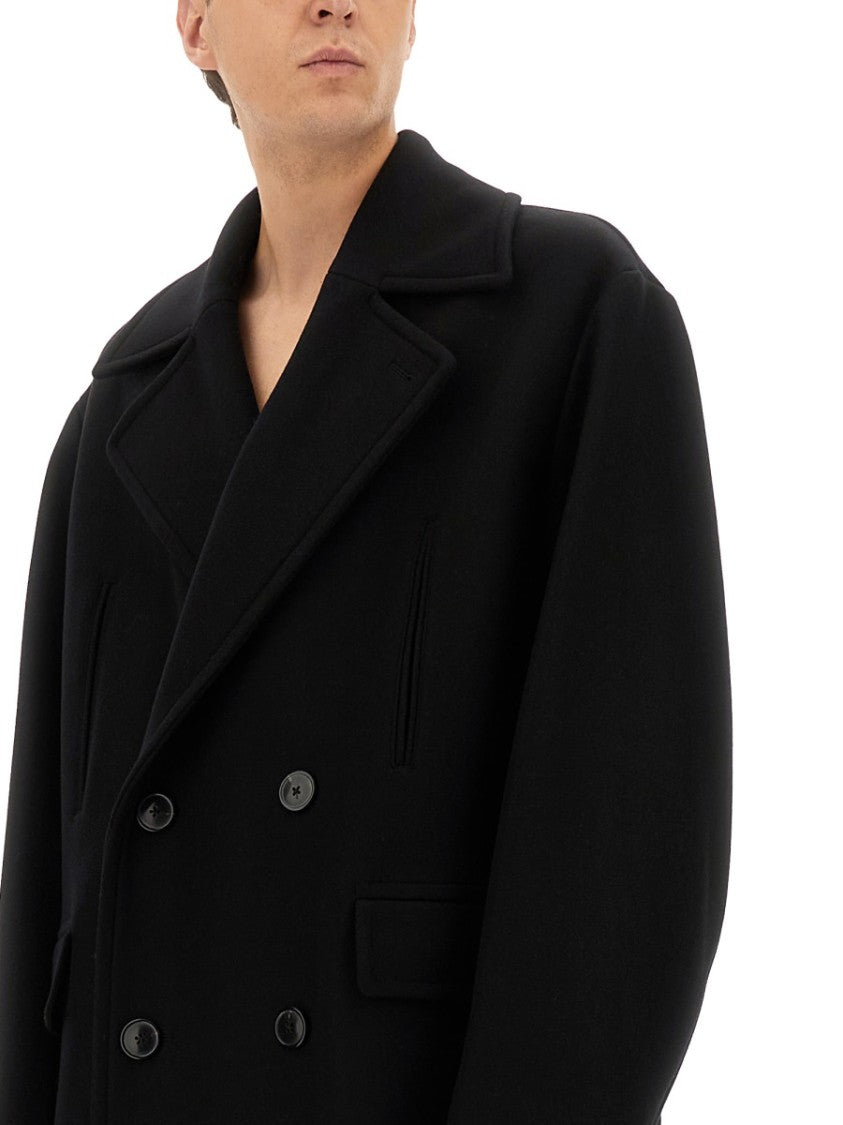 Dries Van Noten Racos Double-Breasted Structured Wool-Blend Coat