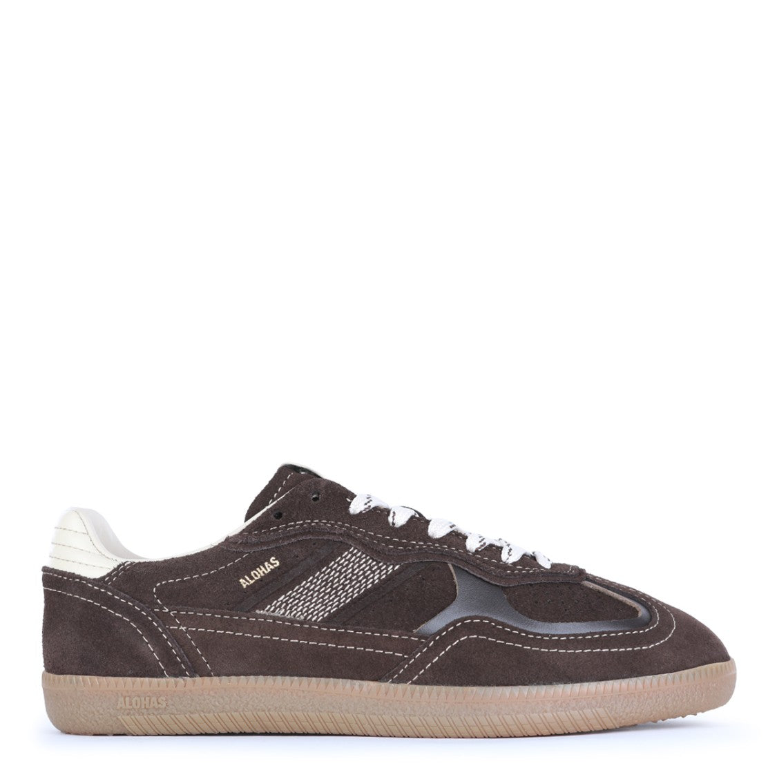 Alohas Brown Suede Leather Lace-Up Sneakers