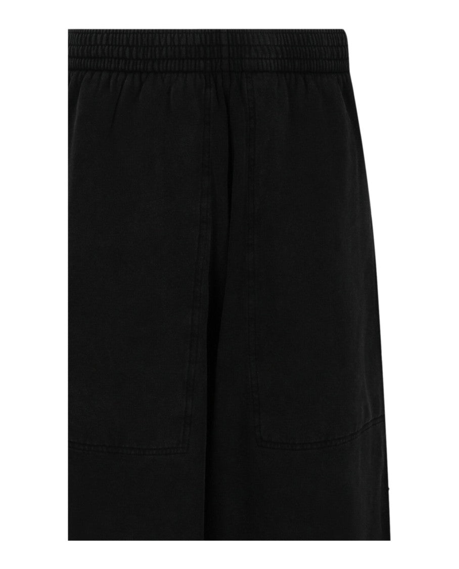 Balenciaga Mid-Rise Cropped Sweatpants With Front Drawstring And Oversized Fit